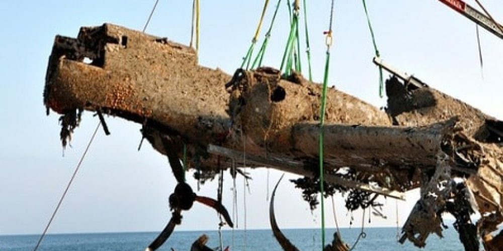 The British recovered a German bomber